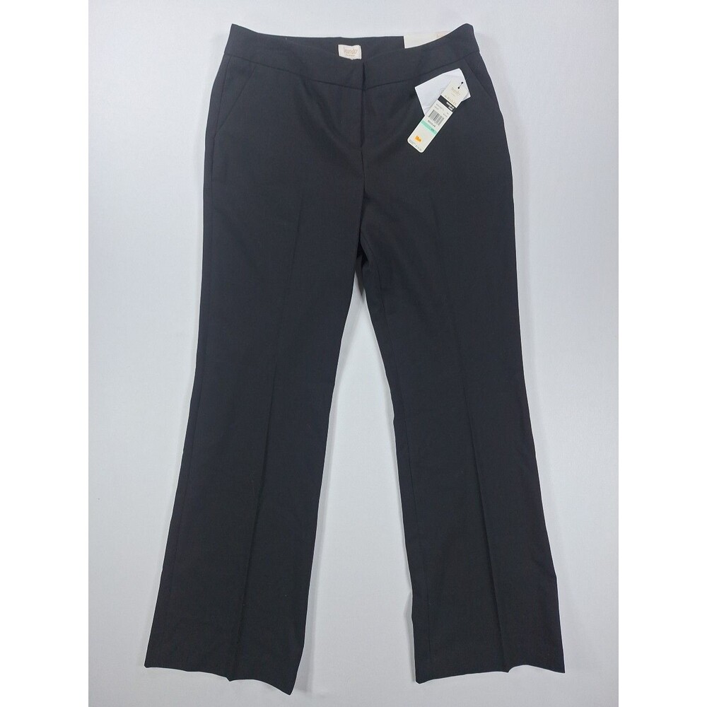 Laundry Shelli Segal The Hailee Black Dress Pants Sz 8 NWT $178 Modern Flare